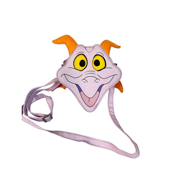 Disney Parks Loungefly Figment Purple Dragon Crossbody Bag 9x9 Epcot Preowned - Picture 1 of 8